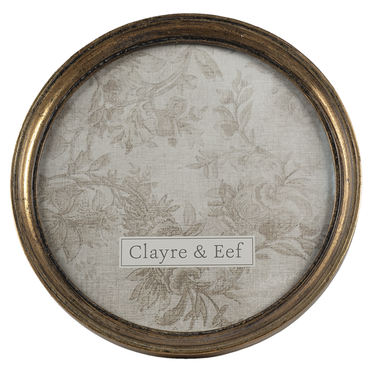 Clayre & Eef   | Fotolijst Goudkleurig ø 27x3 cm / ø 22 cm | 2F0851