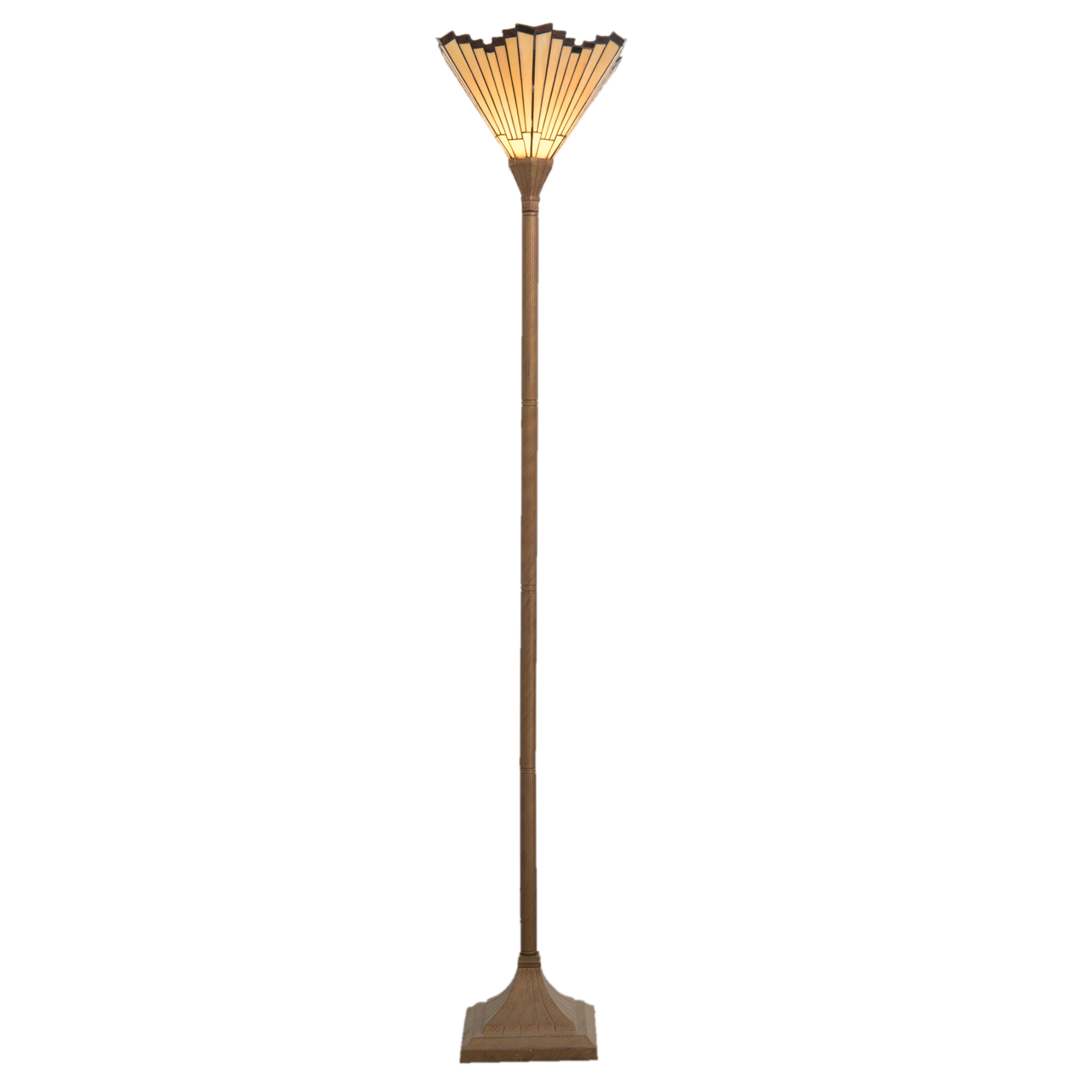 Clayre & Eef   | Tiffany Vloerlamp Goudkleurig 37x37x183 cm E27/max 1x60W | 5LL-5734