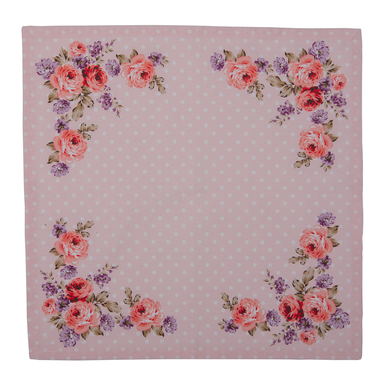 DTR43 Servetten Katoen (set v 6) Roze, Paars 40*40 cm 40*40 cm Roze | DTR43 | Clayre & Eef