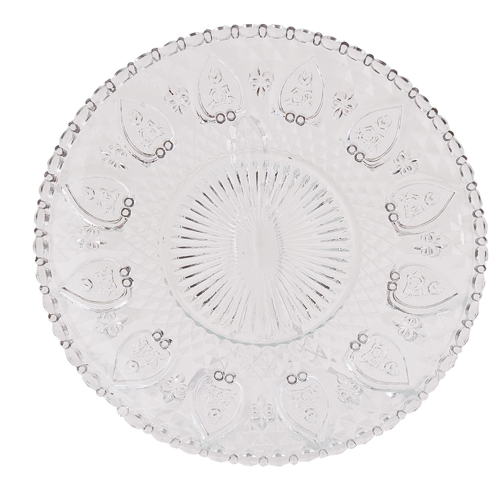 Clayre & Eef   | Servies Dinerbord Transparant ø 22x2 cm | 6GL0226