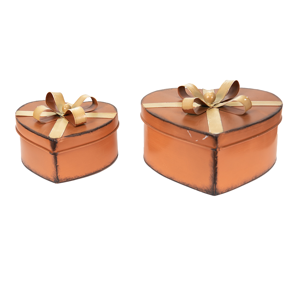 Clayre & Eef   | Opbergdoos Bruin 24x20x10 cm / 18x15x8 cm | 6Y4645