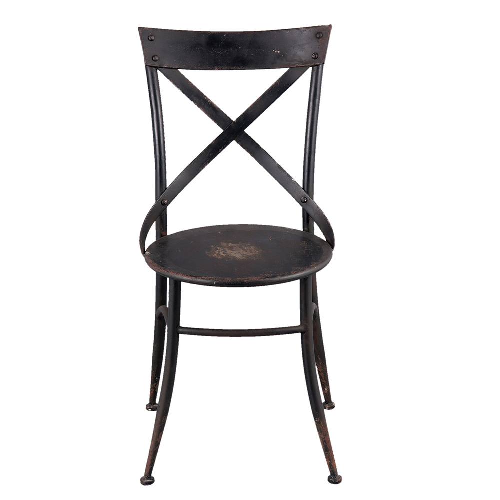 Clayre & Eef   | Eetkamerstoelen Zwart 41x41x88 cm | 5Y0396