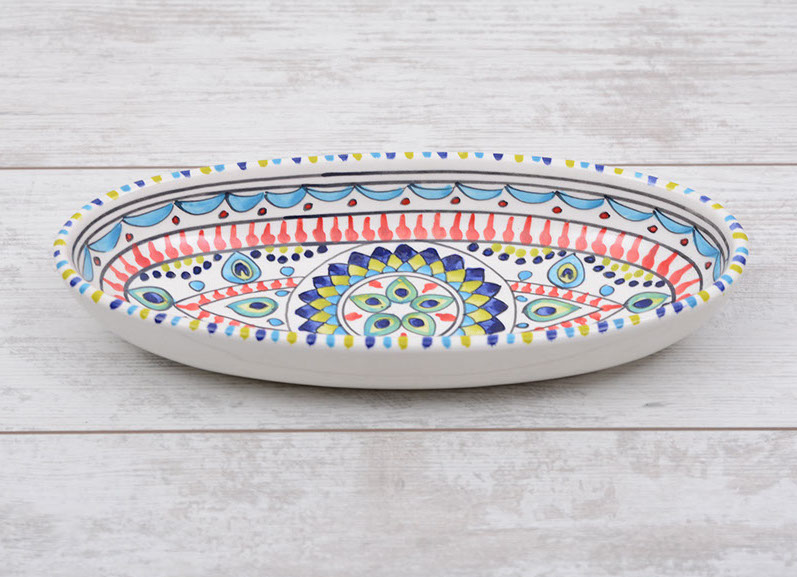 Pavo schaal ovaal 30 cm | OS.PA.30 | Dishes & Deco