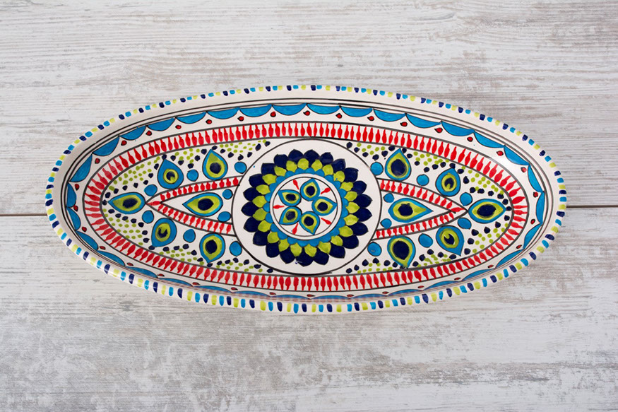 Pavo schaal ovaal 50 cm | OS.PA.50 | Dishes & Deco