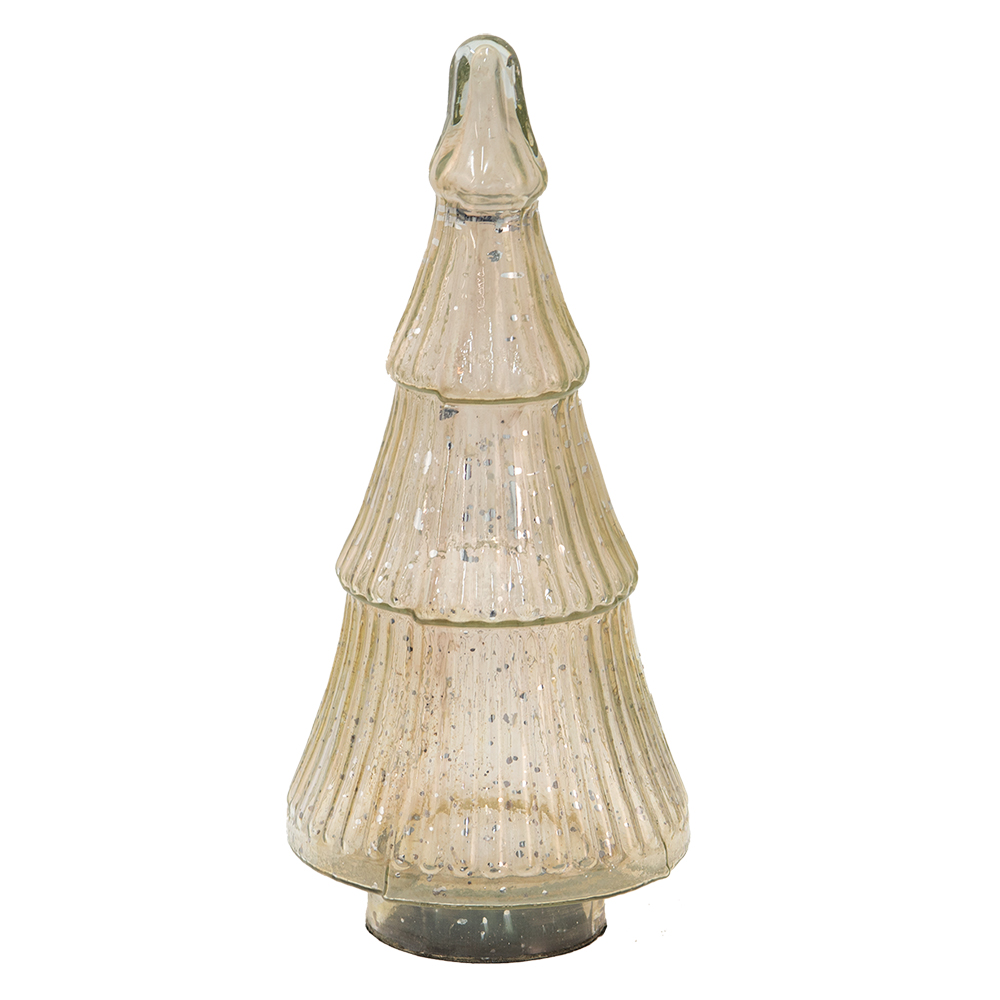 Clayre & Eef   | Decoratie Kerstboom Beige ø 13x30 cm | 6GL3603