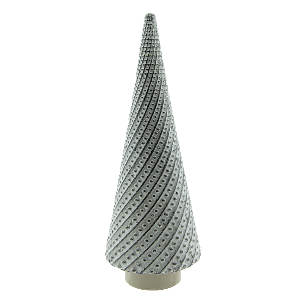 Clayre & Eef   | Kerstdecoratie Beeld Kerstboom Grijs ø 13x33 cm | 6CE1511