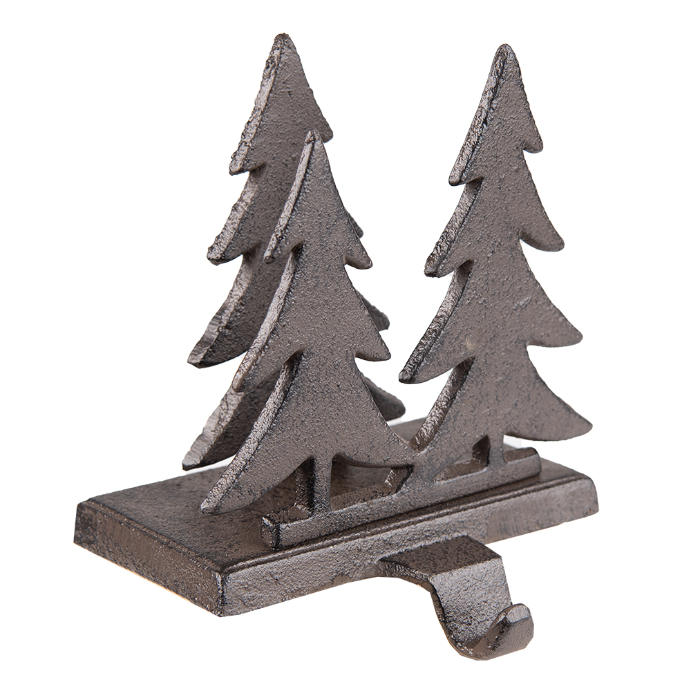 Clayre & Eef   | Kerstdecoratie Kerstbomen Bruin 13x12x16 cm | 6Y5297