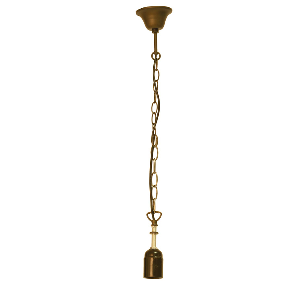 Clayre & Eef   | Snoerpendel Ketting Tiffany Goudkleurig 130 cm E27/max 1x60W | 5LL-97