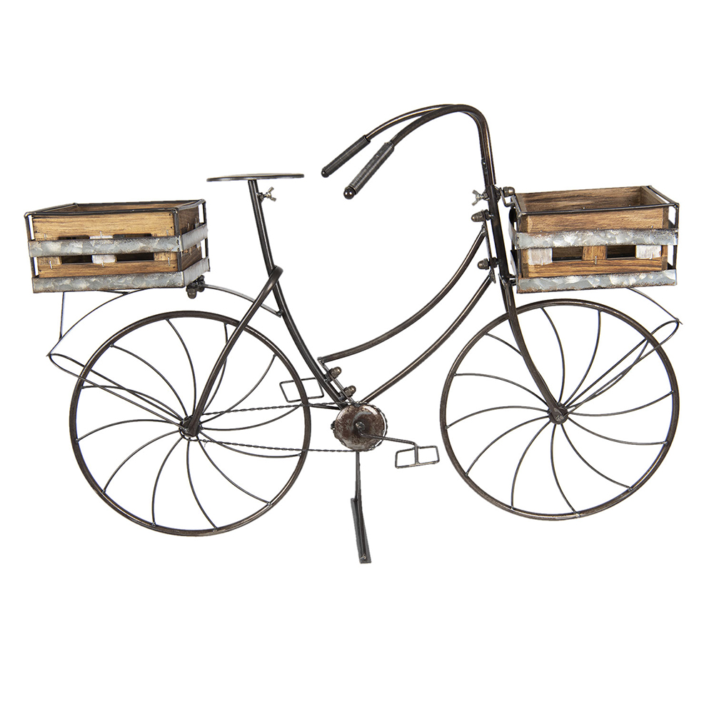 Clayre & Eef   | Planthouder fiets Bruin 85x30x58 cm | 5Y0546