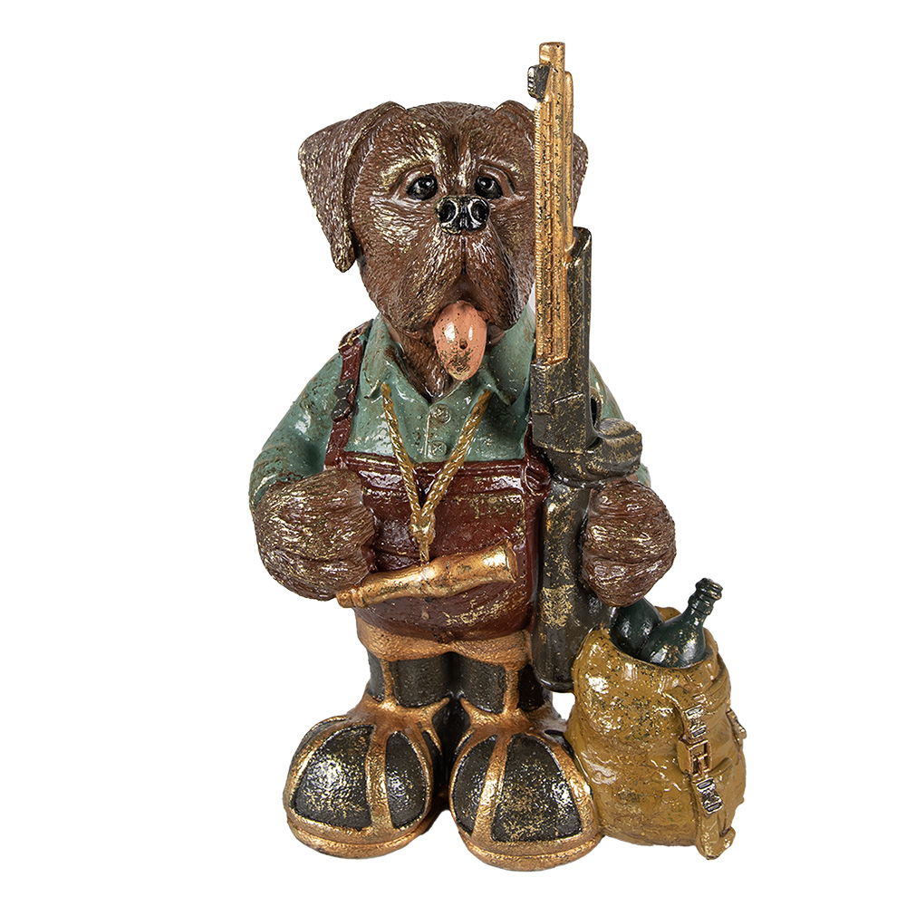 Clayre & Eef   | Decoratie Figuur Bruin Groen 20x13x32 cm | 6PR3883