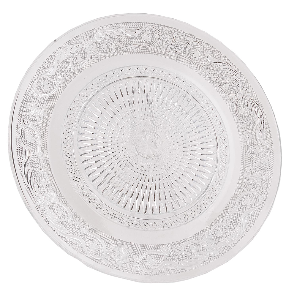 Clayre & Eef   | Servies Dinerbord Transparant ø 25x1 cm | 6GL0224