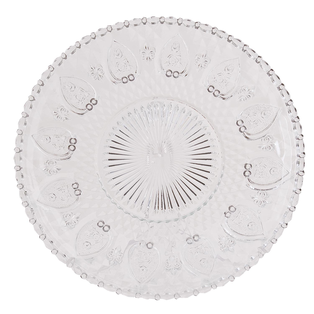 Clayre & Eef   | Servies Dinerbord Transparant ø 25x1 cm | 6GL0227