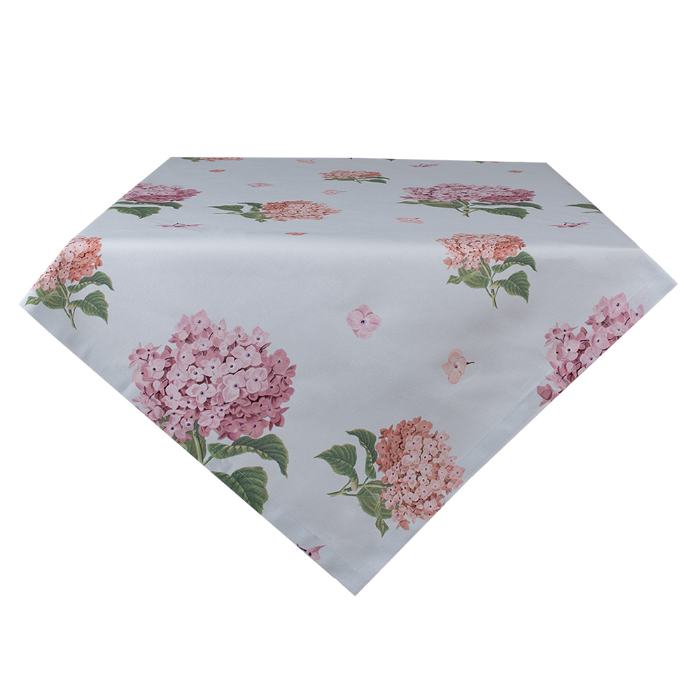 Clayre & Eef   | Tafelkleed Wit, Roze, Groen 130x180 cm | VTG03