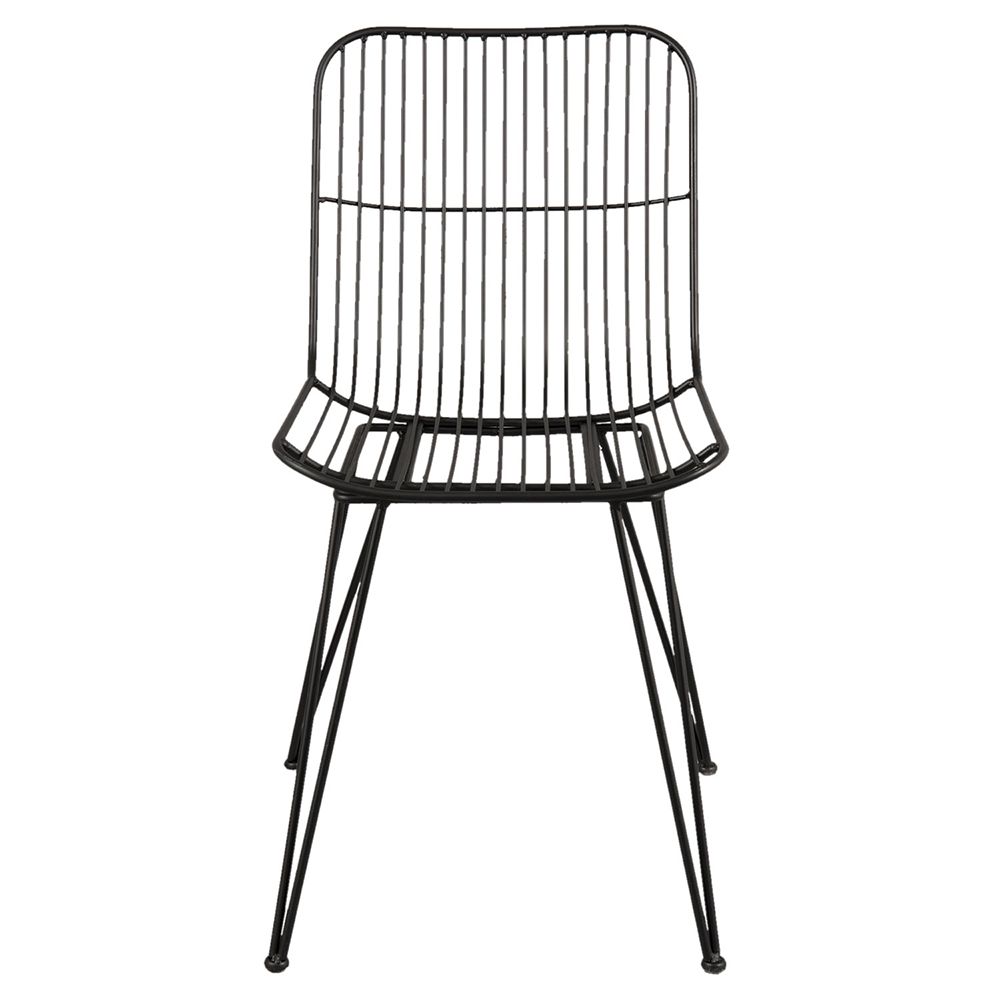 Clayre & Eef   | Eetkamerstoelen Zwart 42x55x83 cm | 6Y2512