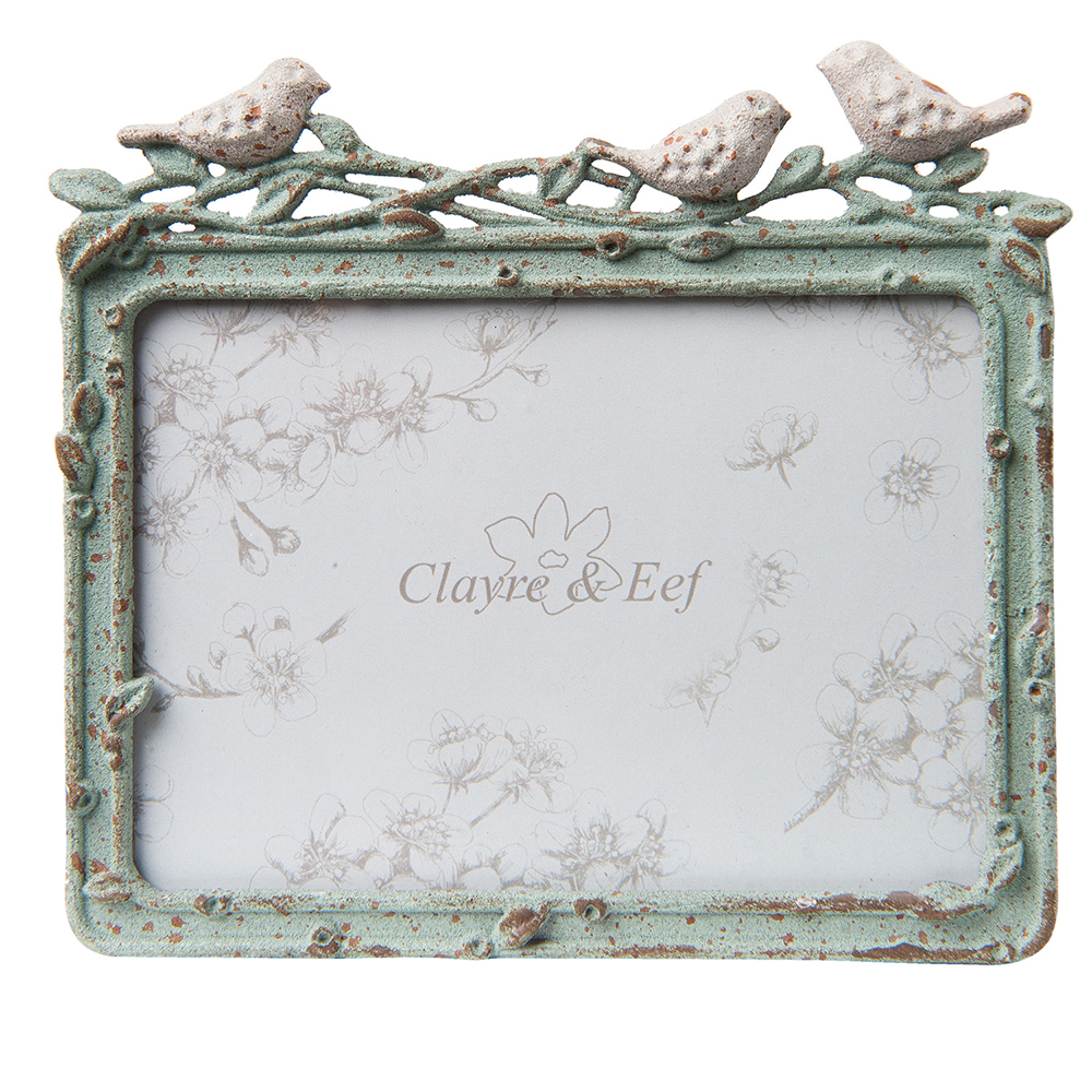 Clayre & Eef   | Fotolijst Groen 14x2x12 cm / 13x9 cm | 2F0395