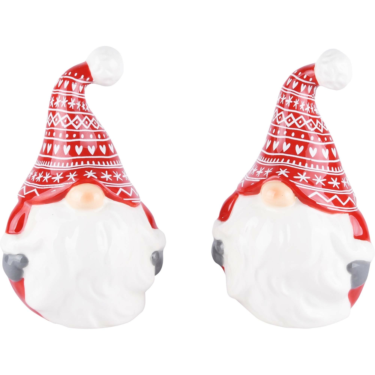 Dekoratief | Duo peper/zout santa, keramiek, 8x5x9cm | A225679