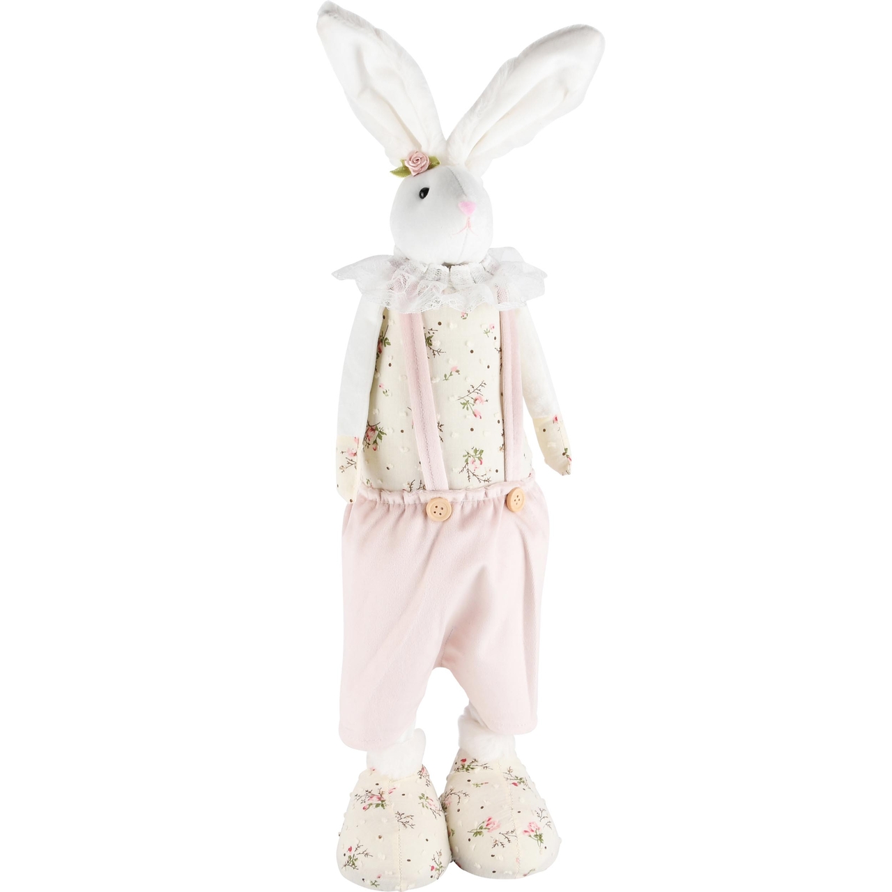 Dekoratief | Deco bunny staand, stof, 18x10x69cm | A230658