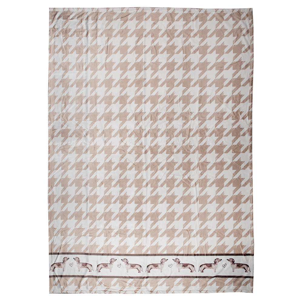 Clayre & Eef   | Plaid Bruin Wit 130x170 cm | DHL60