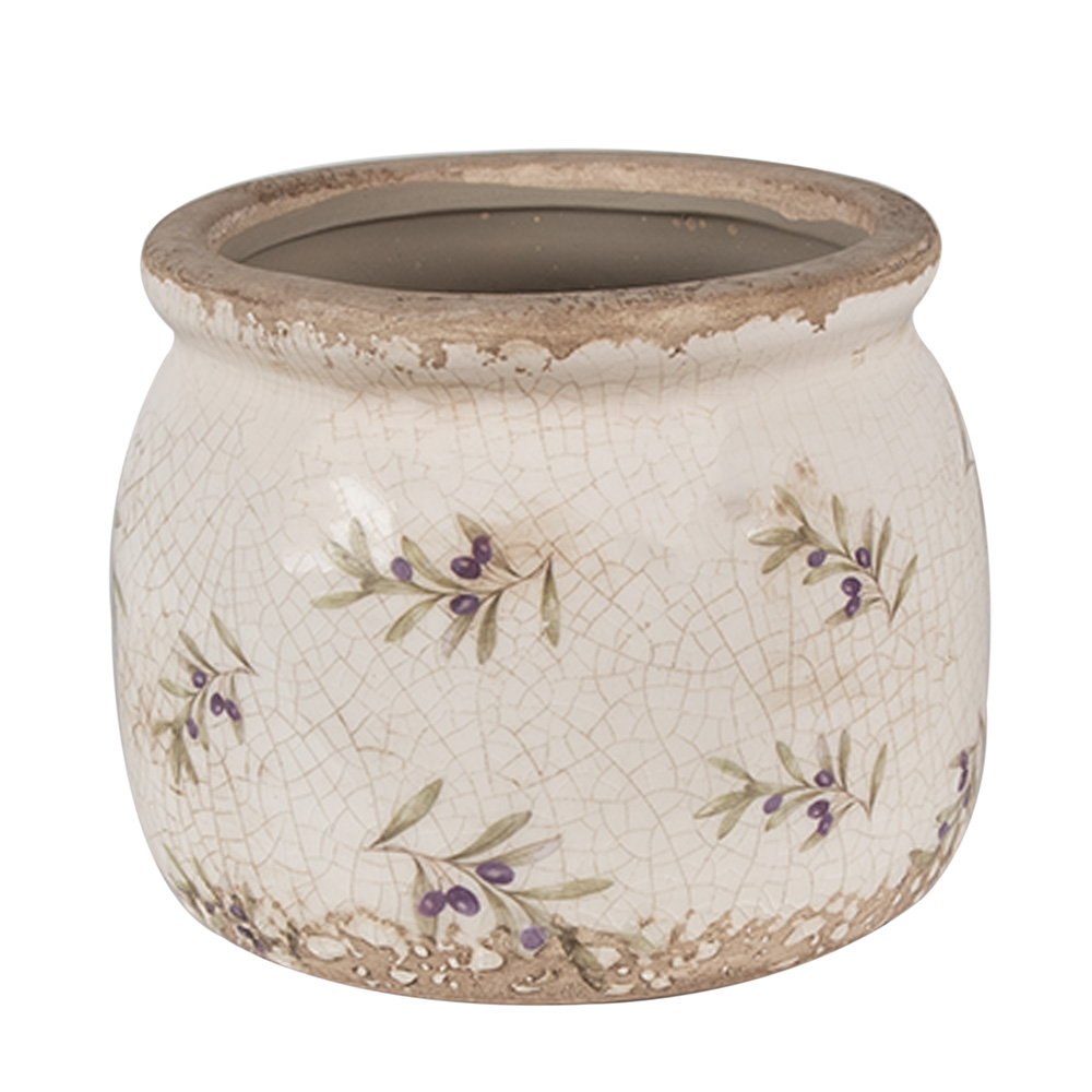 Clayre & Eef   | Bloempot Binnen Beige ø 16x13 cm | 6CE1670M