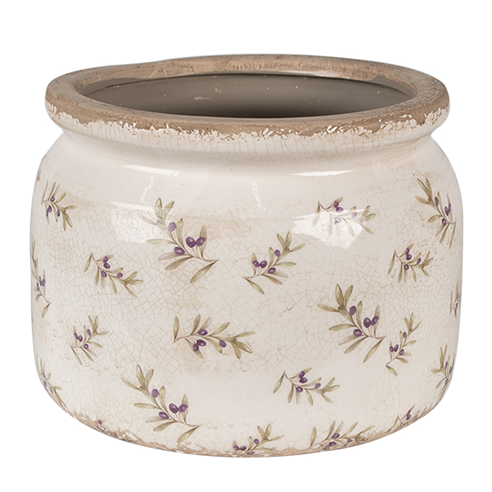 Clayre & Eef   | Bloempot Binnen Beige ø 20x15 cm | 6CE1670L