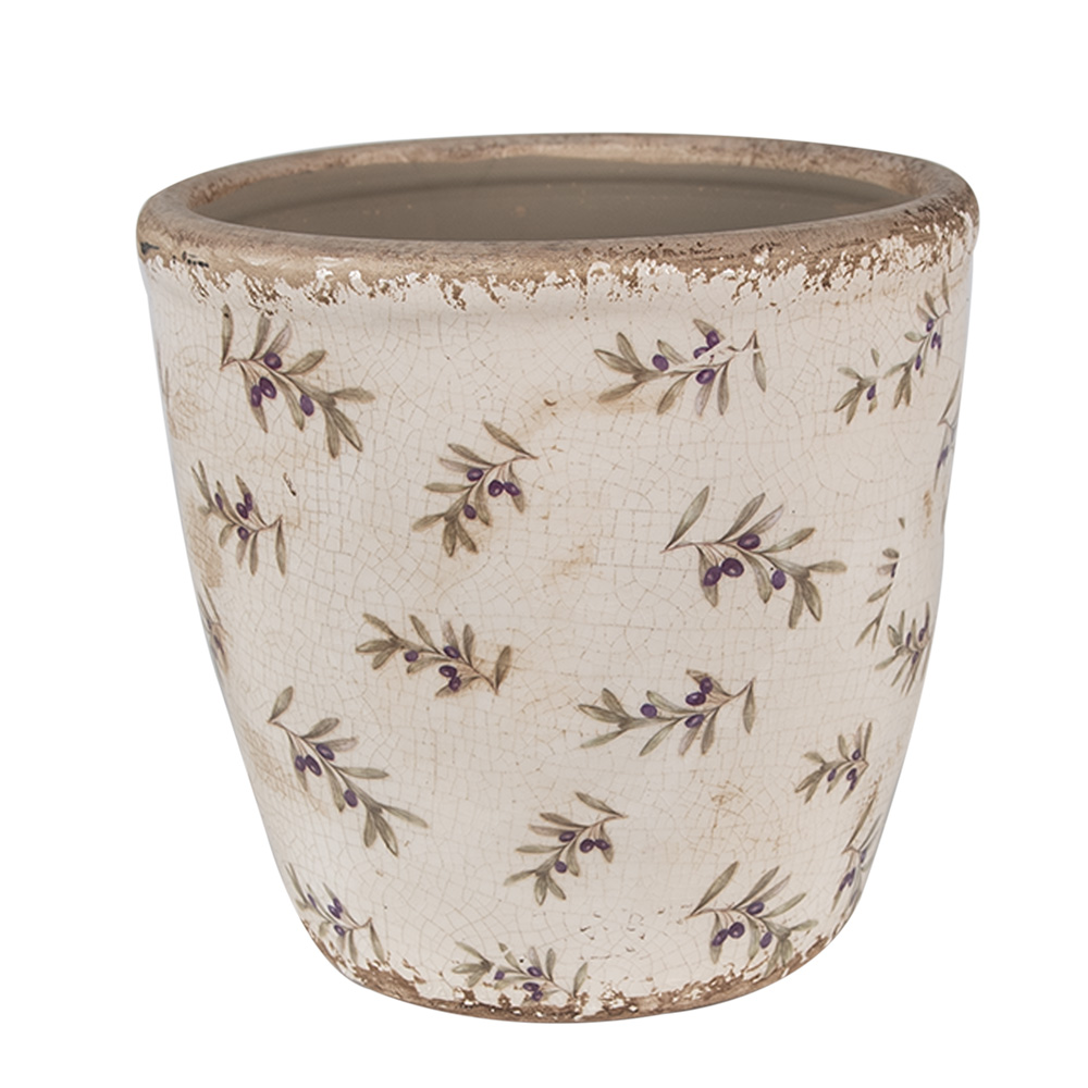 Clayre & Eef   | Bloempot Binnen Beige ø 16x16 cm | 6CE1669L