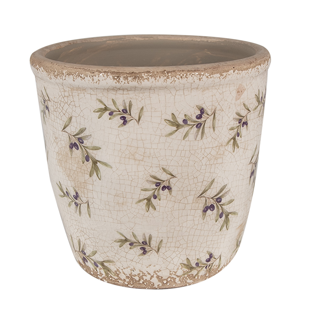 Clayre & Eef   | Bloempot Binnen Beige ø 14x13 cm | 6CE1669M