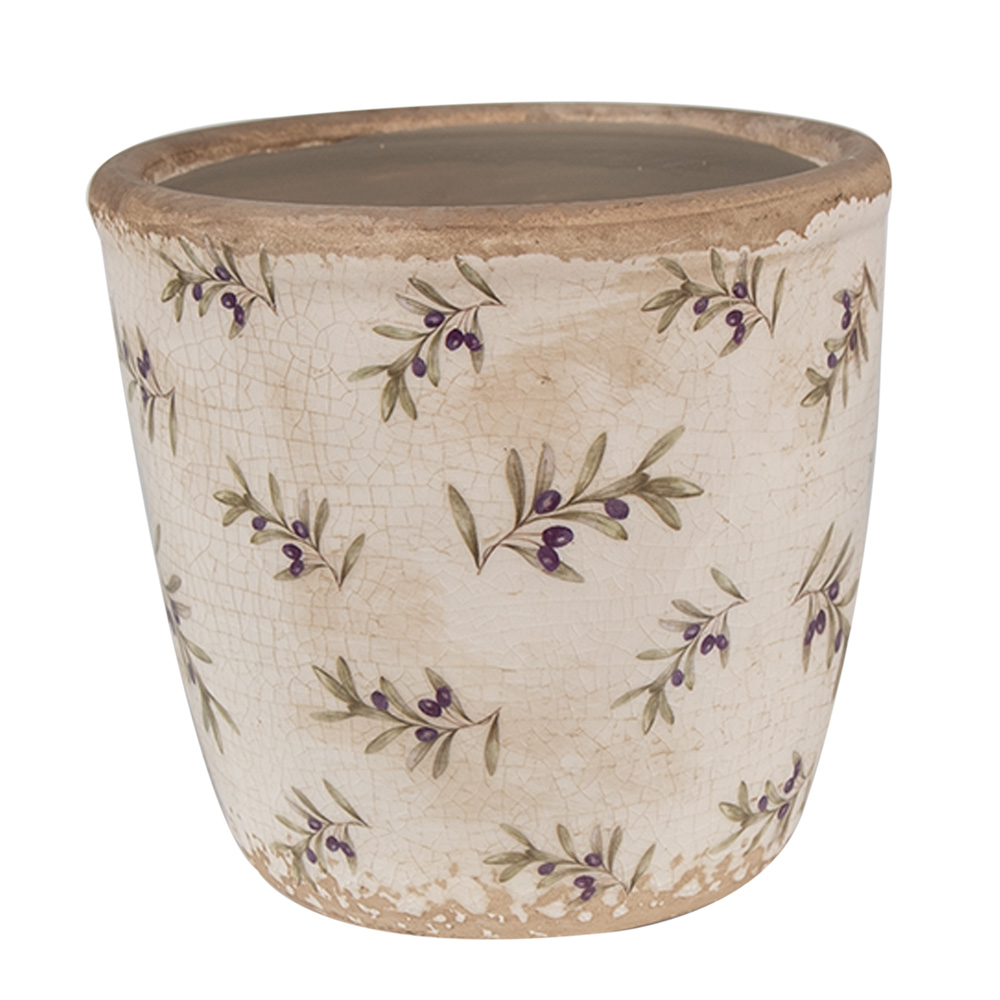 Clayre & Eef   | Bloempot Binnen Beige ø 13x12 cm | 6CE1669S