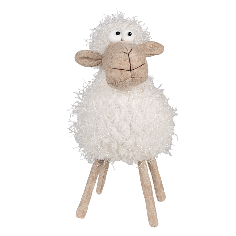 Clayre & Eef   | Decoratie Schaap Wit 16x16x30 cm | 65274