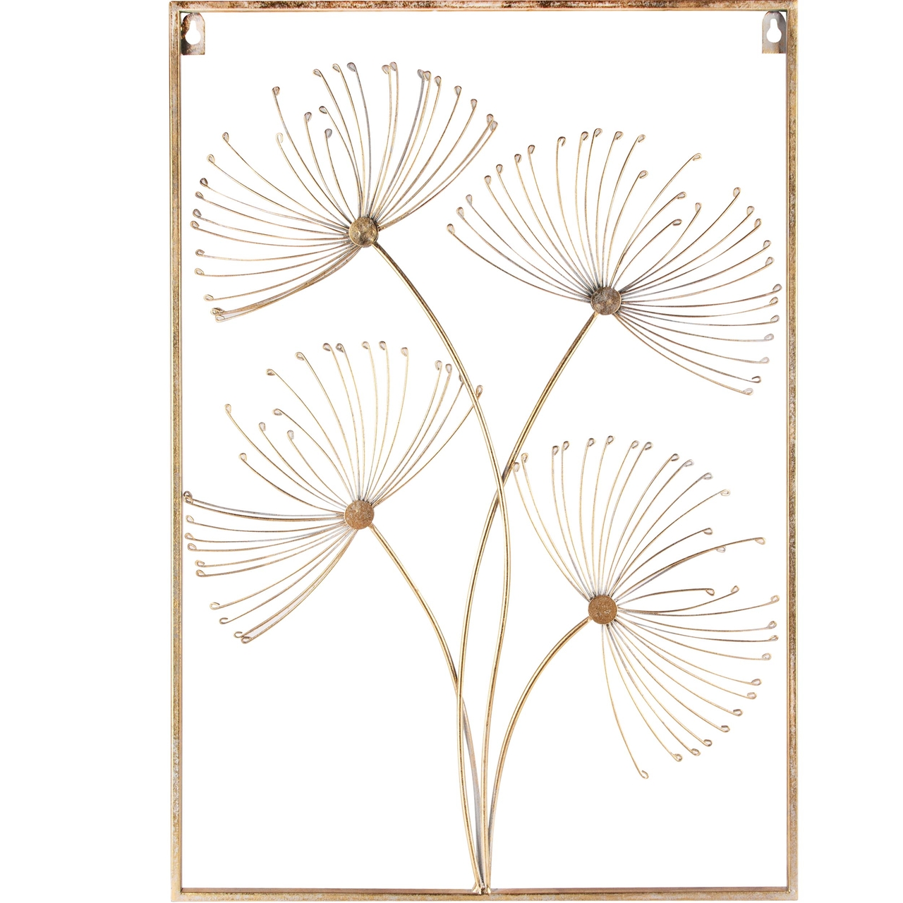 Dekoratief | Wanddeco 'Dandelion', goud, metaal, 42x1x61cm | A240982