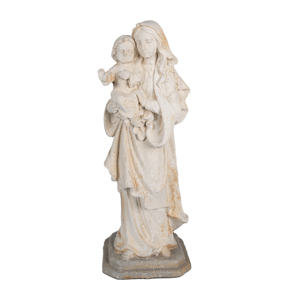 Clayre & Eef   | Kerstdecoratie Beeld Maria Beige 22x17x55 cm | 5MG0042