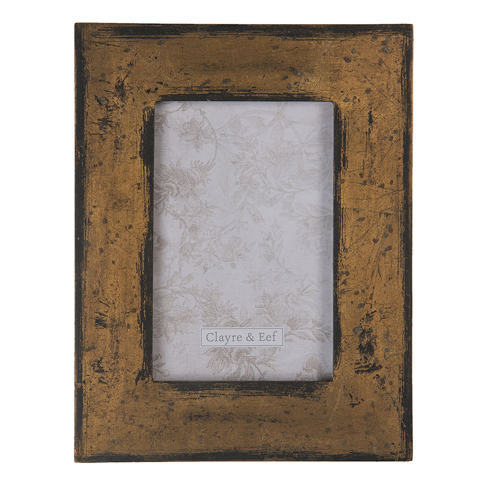 Clayre & Eef   | Fotolijst Bruin 17x1x22 cm / 10x15 cm | 2F0679