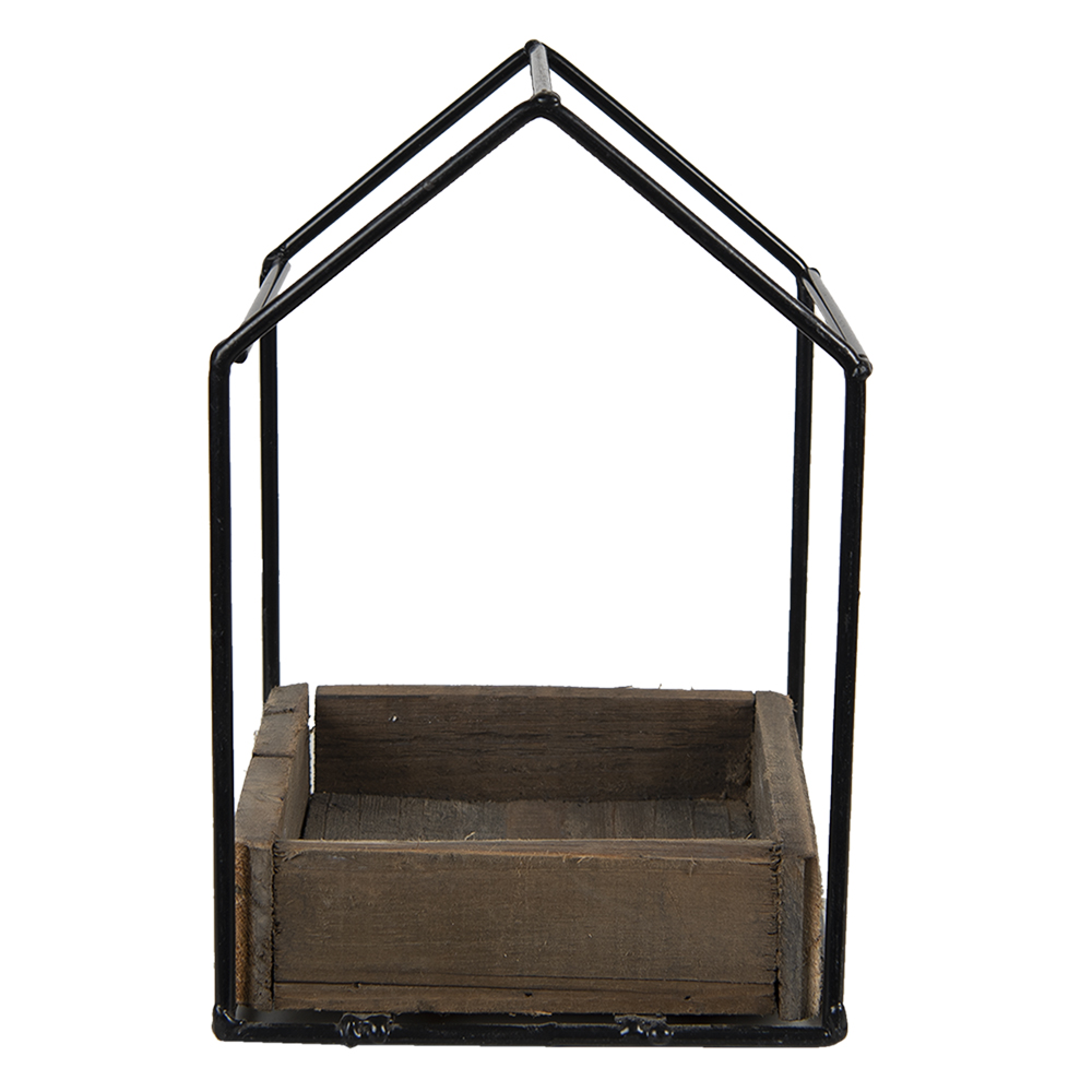 Clayre & Eef   | Decoratie Bloempot Binnen Bruin 15x15x23 cm | 64967