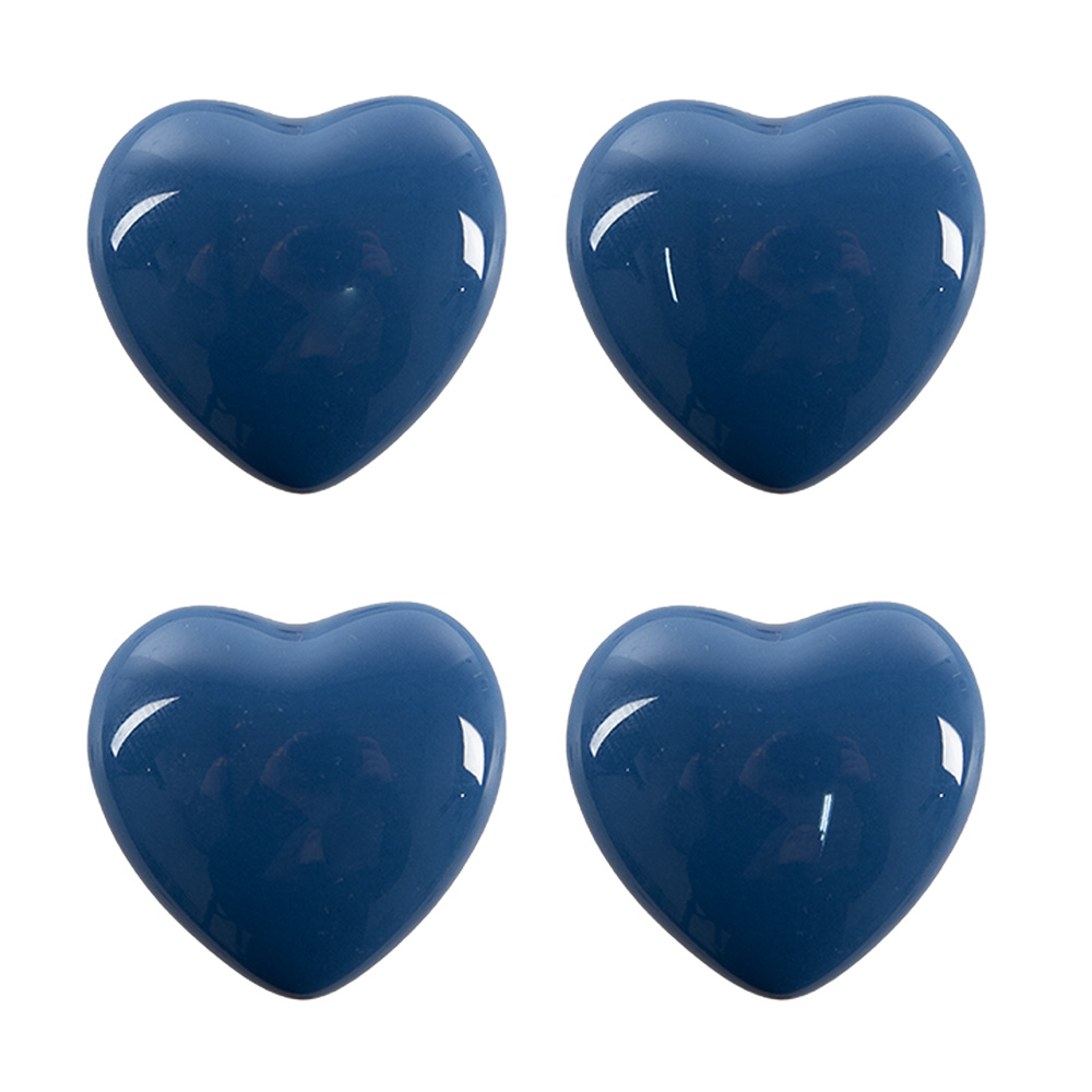 Clayre & Eef   | Deurknop set van 4 Blauw ø 4x3/6 cm | 65294