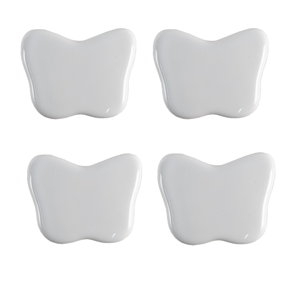 Clayre & Eef   | Deurknop set van 4 Wit ø 4x3/6 cm | 65300