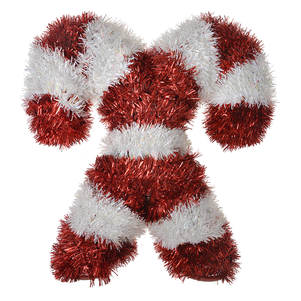 Clayre & Eef   | Kerstdecoratie zuurstokken Rood Wit 29x8x30 cm | 65475