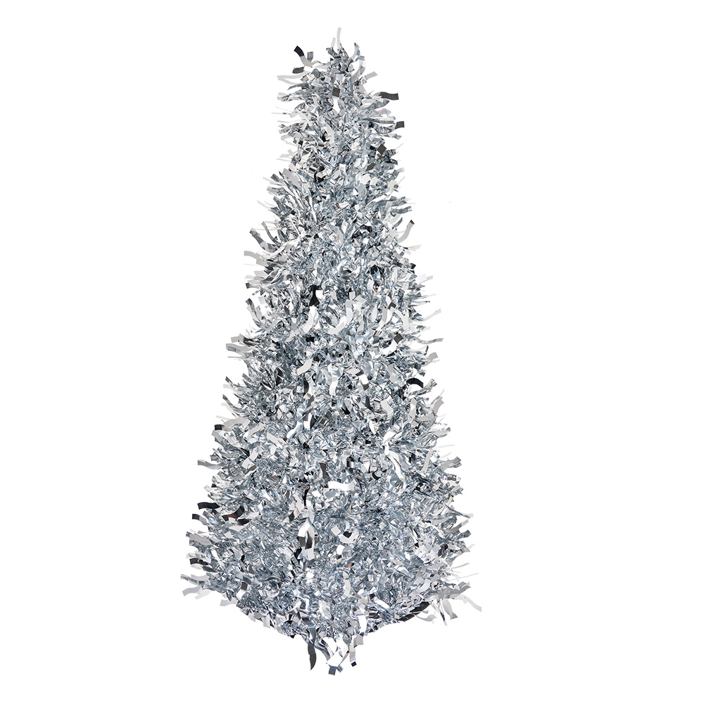 Clayre & Eef   | Kerstdecoratie Kerstboom Zilverkleurig 38 cm | 65537M