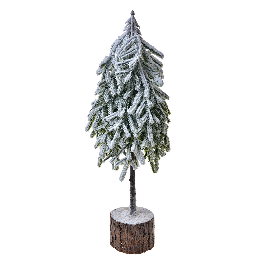 Clayre & Eef   | Kunstkerstboom Groen Wit 17x14x44 cm | 65579