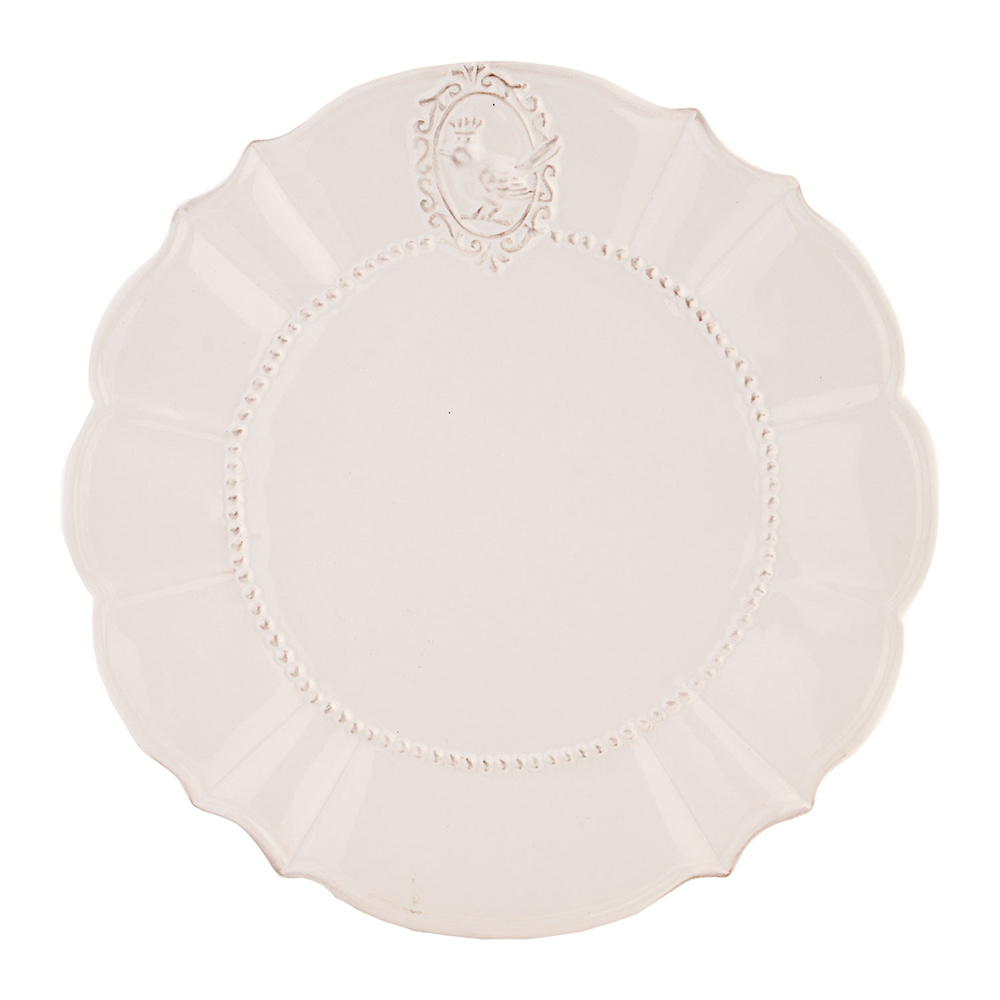 Clayre & Eef   | Servies Dinerbord Wit ø 27x1 cm | 6CE0272