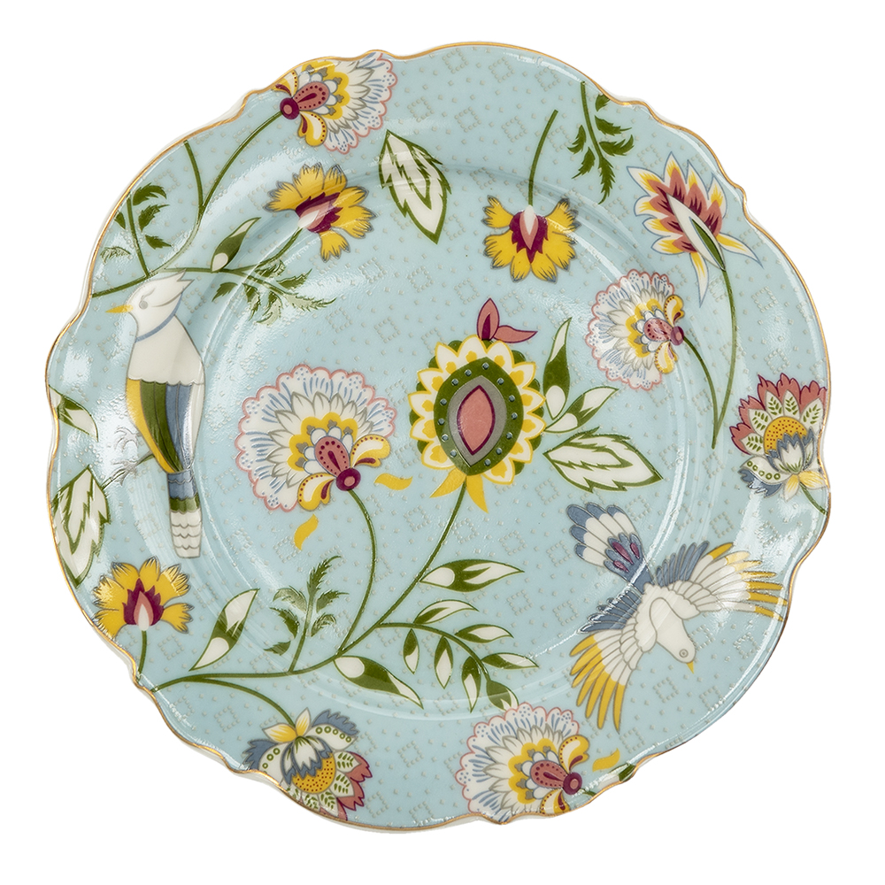 Clayre & Eef   | Servies Ontbijtbord Blauw ø 20x2 cm | 6CE1284