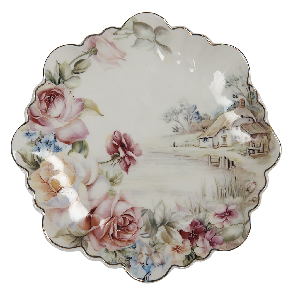 Clayre & Eef   | Servies Ontbijtbord Wit ø 19x2 cm | 6CE1350