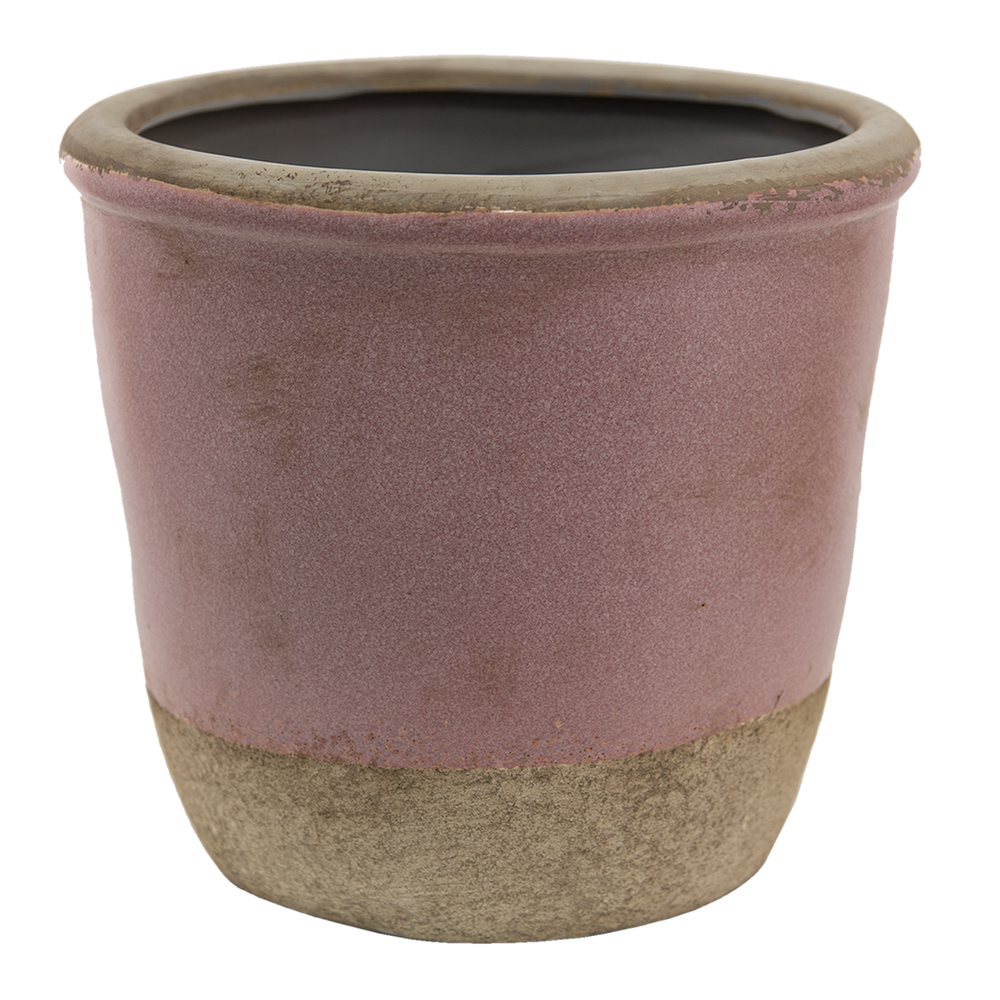 Clayre & Eef   | Bloempot Binnen Roze, Beige ø 16x15 cm | 6CE1380L