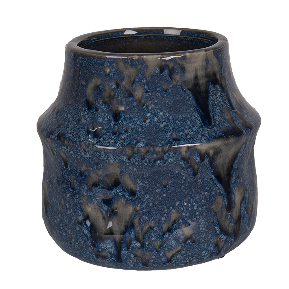 Clayre & Eef   | Bloempot Binnen Blauw ø 15x13 cm | 6CE1573M