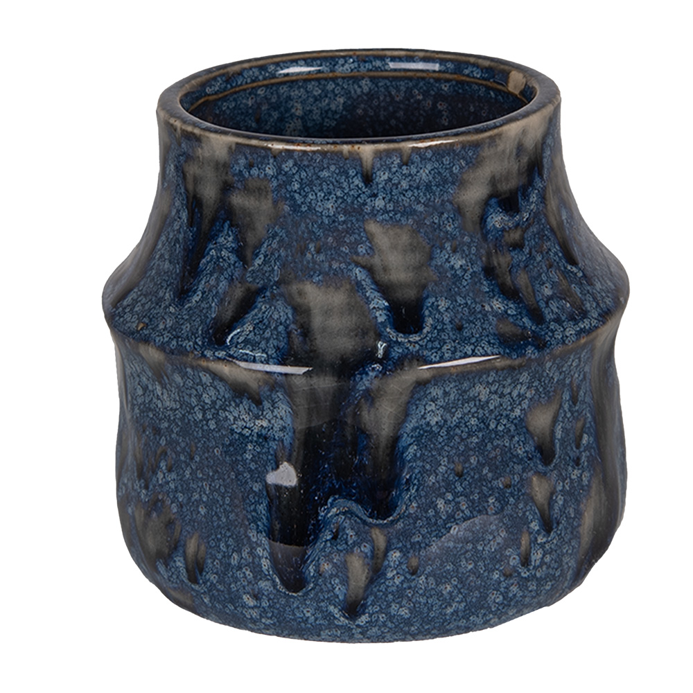 Clayre & Eef   | Bloempot Binnen Blauw ø 12x11 cm | 6CE1573S