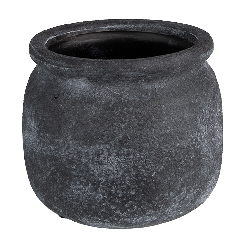 Clayre & Eef   | Bloempot Binnen Grijs ø 20x15 cm | 6CE1587L