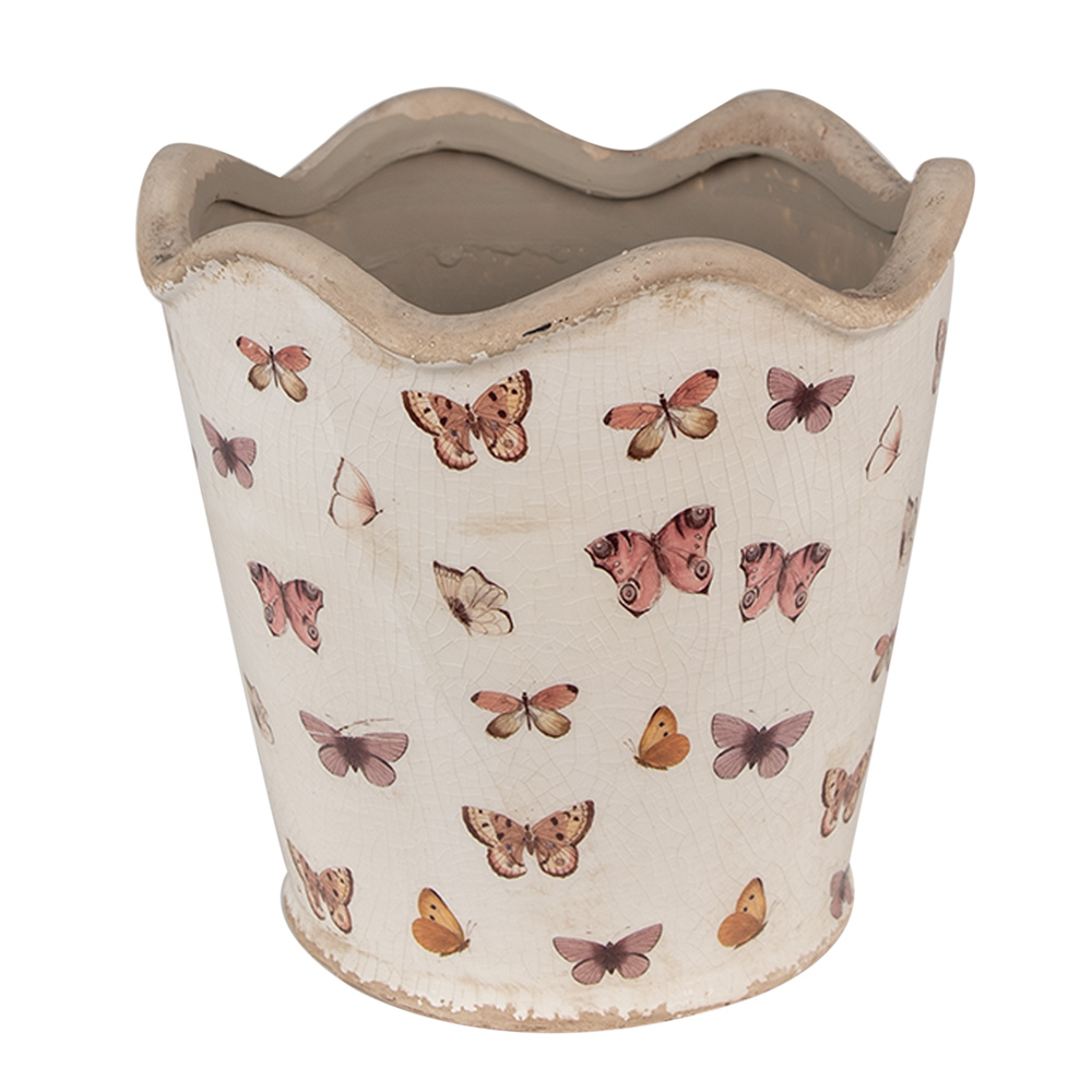 Clayre & Eef   | Bloempot Binnen Beige ø 19x18 cm | 6CE1664L