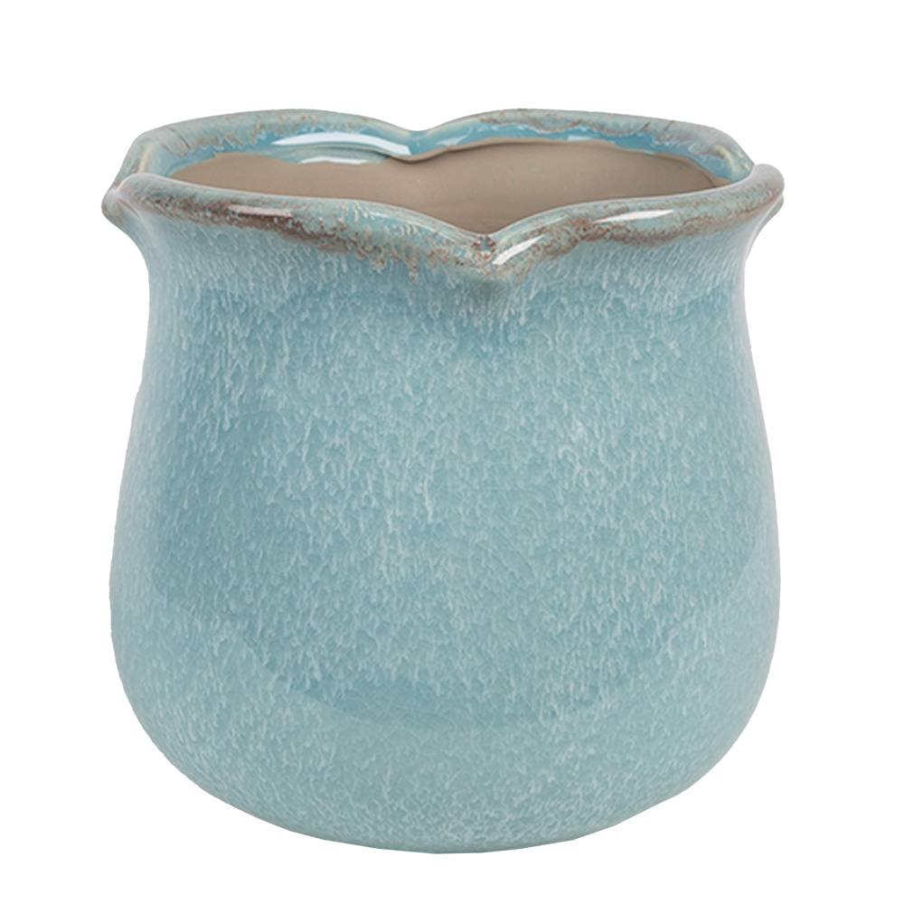 Clayre & Eef   | Bloempot Binnen Blauw ø 16x15 cm | 6CE1714BL