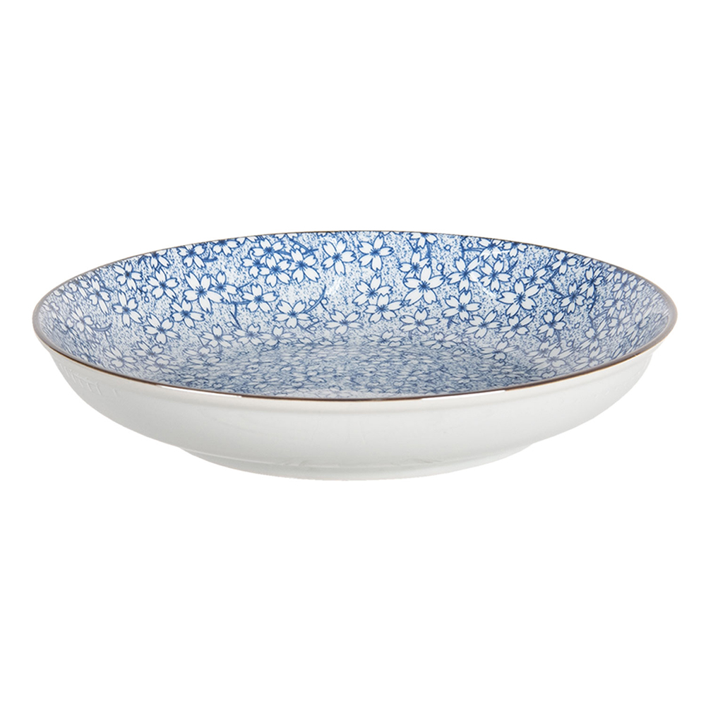 Clayre & Eef   | Soepbord Blauw ø 20x4 cm / 450 ml | 6CEBO0043