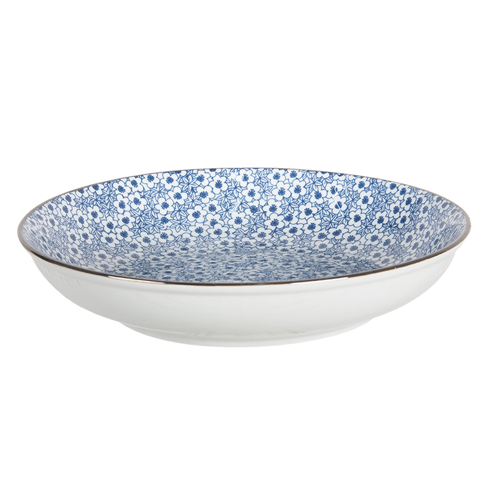 Clayre & Eef   | Soepbord Blauw ø 20x4 cm / 450 ml | 6CEBO0046