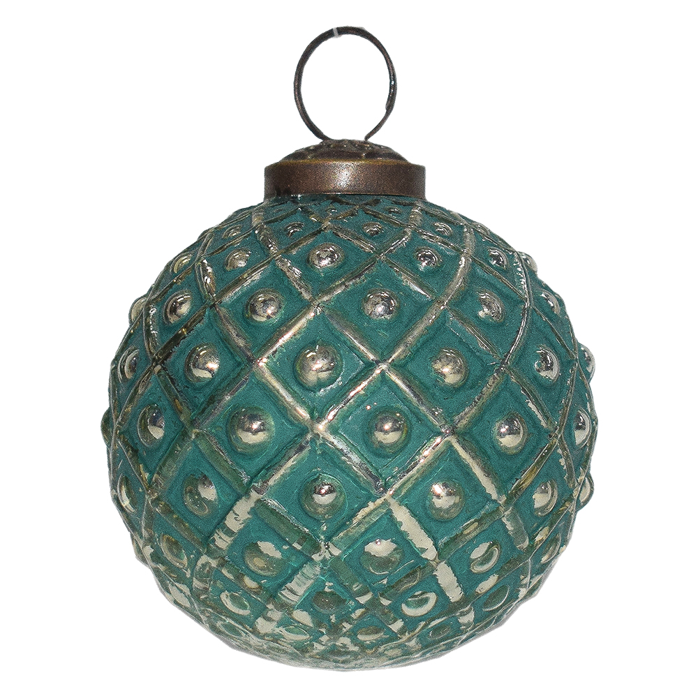 Clayre & Eef   | Kerstbal Groen ø 7x7 cm | 6GL3764