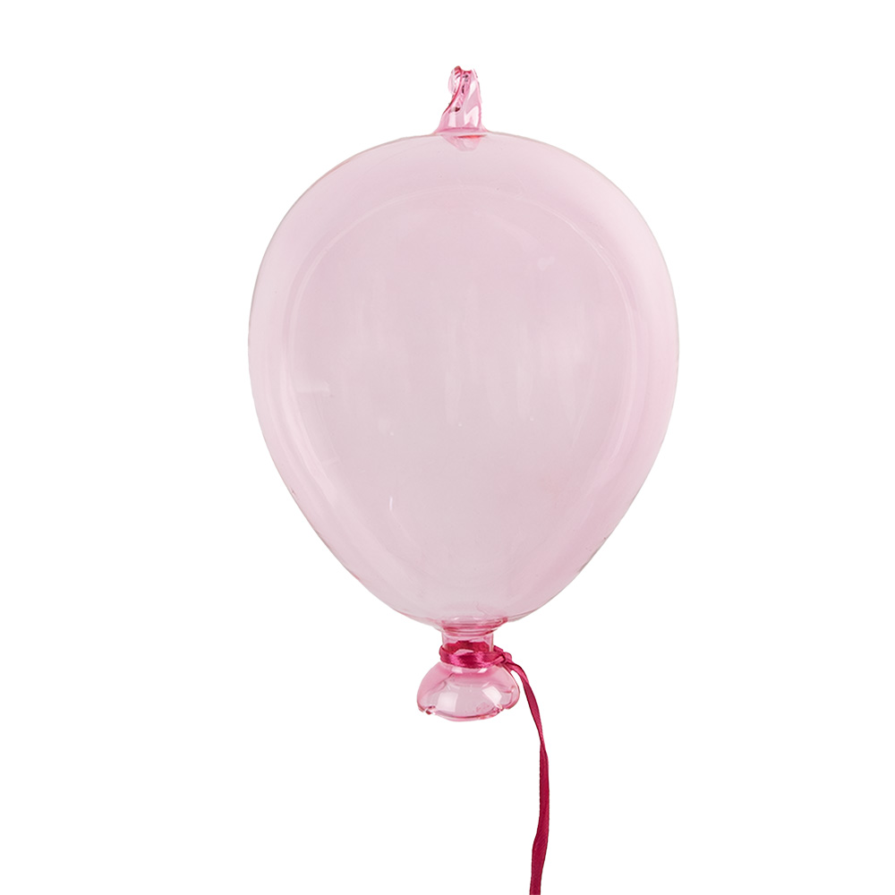 Clayre & Eef   | Decoratie hanger ballon Roze ø 7x14 cm | 6GL4436